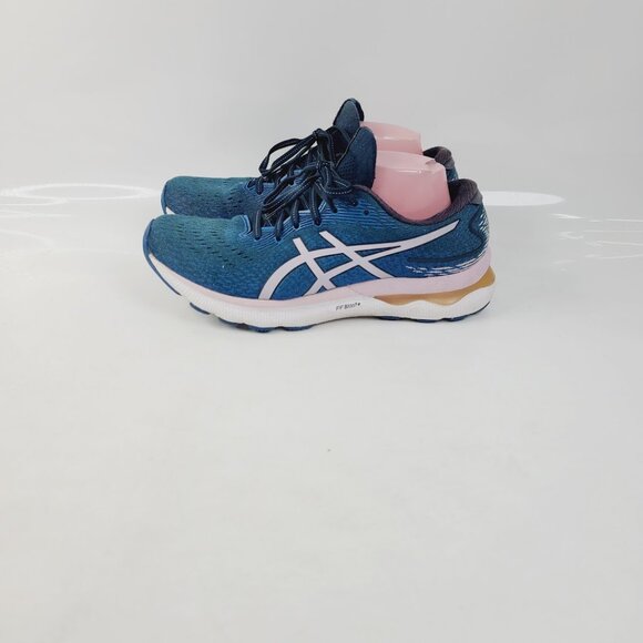 Asics Women's Blue Gel Nimbus 24 1012B201 Cushioned Running Shoes Size US 11 - Picture 2 of 7